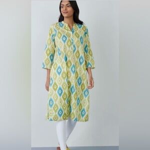 Utsa 100% Cotton Tunic Dress Coverup Large